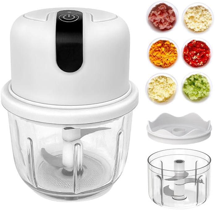 300ML Zerkleinerer Küche Elektrisch, Zwiebelschneider, Usb Zwiebelschneider Elektrisch, Zwiebelhacke
