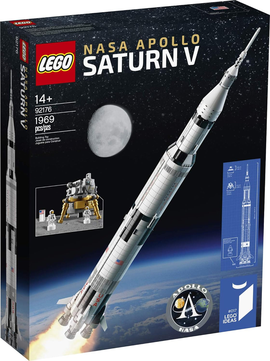 LEGO Ideas Nasa Apollo Saturn V 21309 Bausatz 1969-teilig