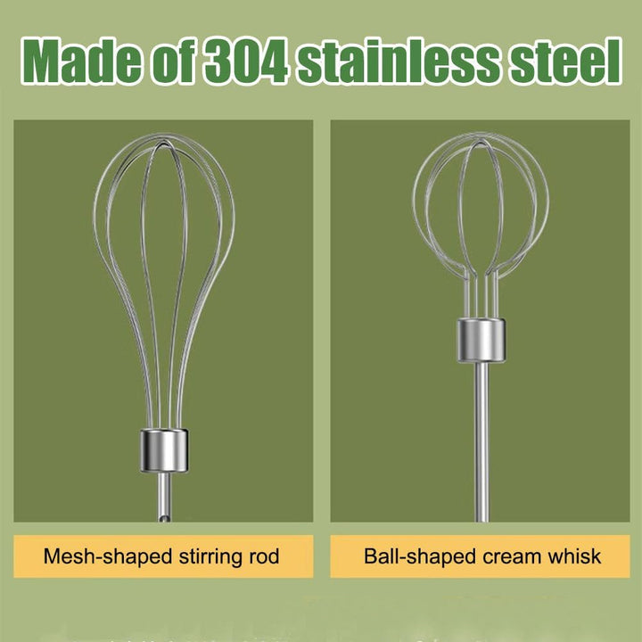 Kabellose Handmixer, 30W Elektrischer Handrührgerät mit Edelstahl-Schneebesen, 3 Geschwindigkeit, Wi