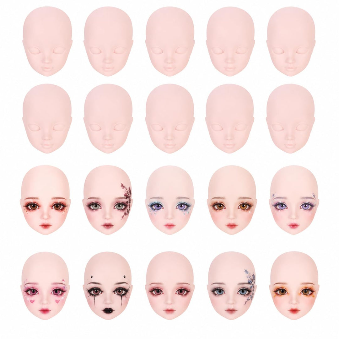 Beavorty Puppenkopf 5X3X3Cm Zum Üben Von Make-up Und Basteln Mini Diy Puppengesicht Für Kreative Kin