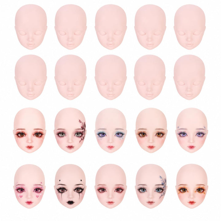 Beavorty Puppenkopf 5X3X3Cm Zum Üben Von Make-up Und Basteln Mini Diy Puppengesicht Für Kreative Kin