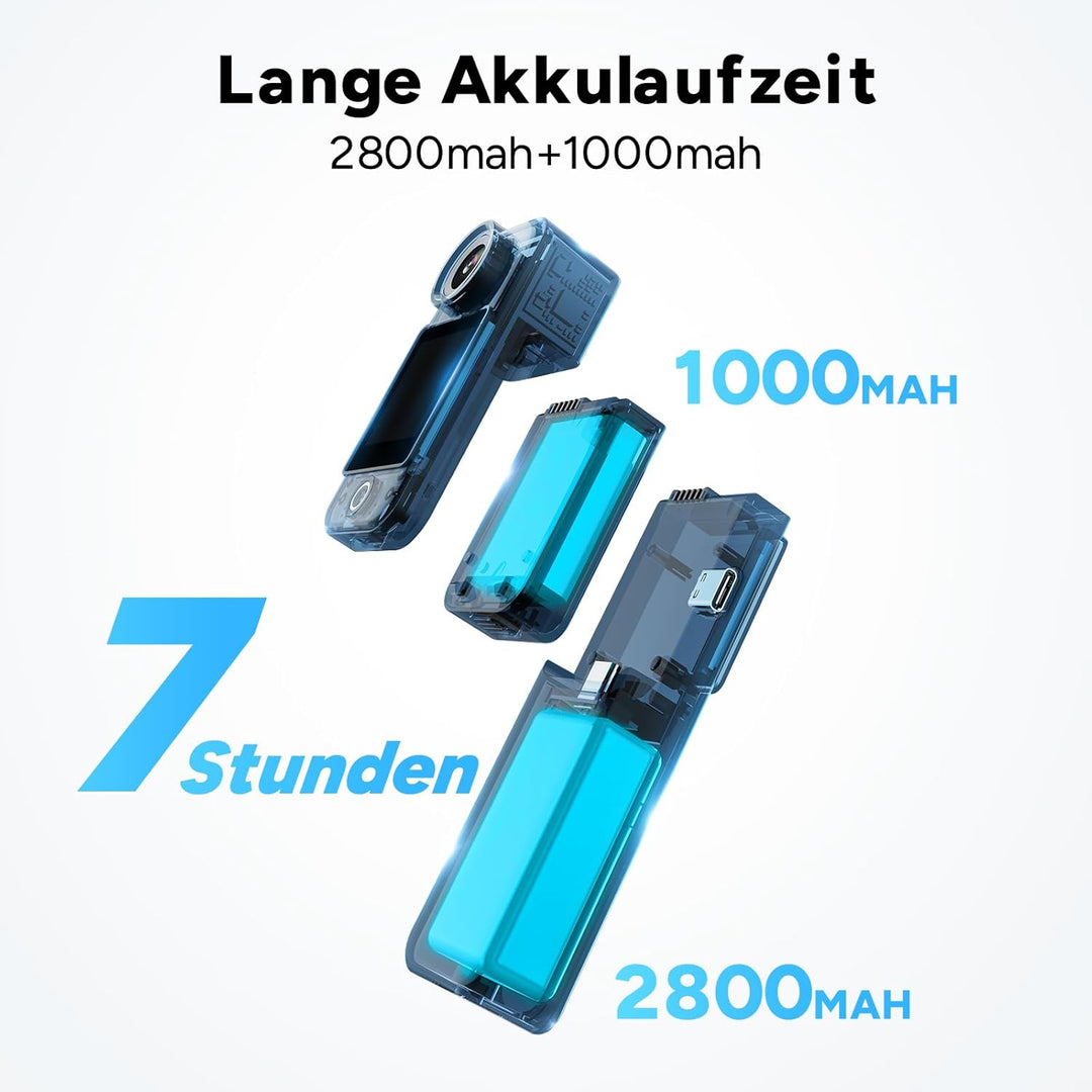 SJCAM C300 Vlog Combo (64GB)-4K/30FPS Vlog Kamera,460 Min. Akkulaufzeit Action Cam,6-Achsen Stabilis