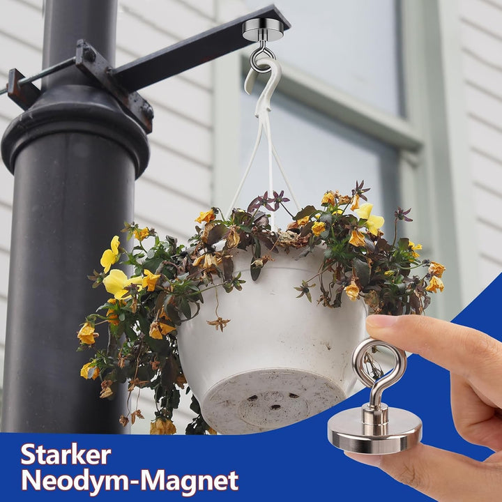 FINDMAG Superstarke Neodym-Angelmagnete, 700 Pfund (317 kg) Zugkraft, Seltenerdmagnet mit versenktem
