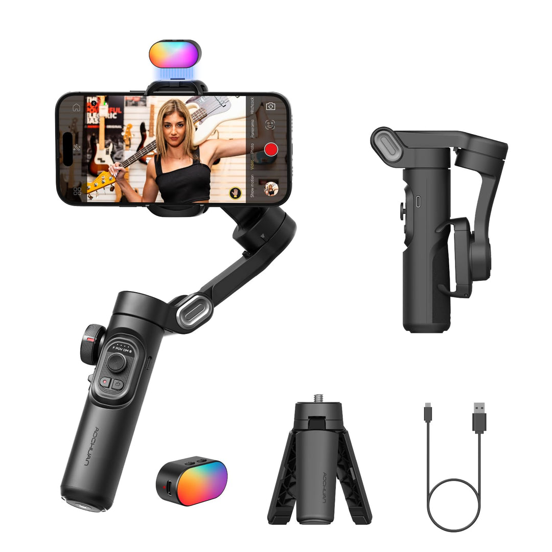 Phone Gimbal Stabilizer 3-Achsen Smartphone faltbar Gimbal für iPhone Gimble mit Focus Wheel TikTok