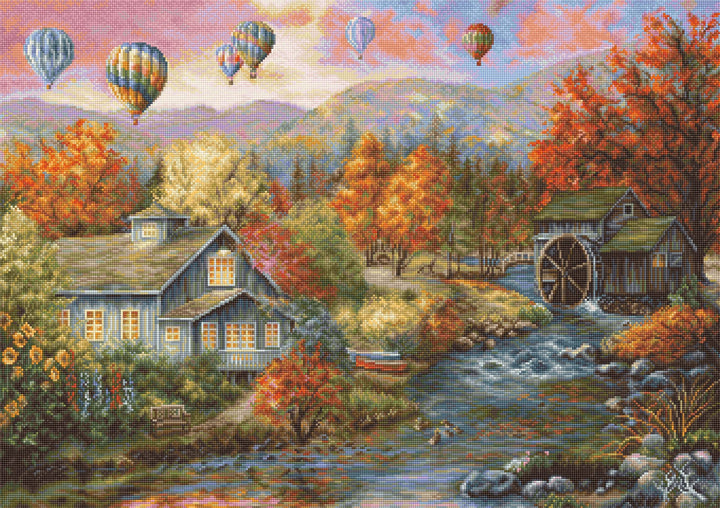 Needlepoint Kit Luca-S - Autumn Creek Mill, Gold Collection, Stickset, Handarbeiten-Set
