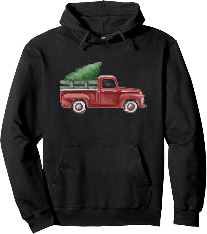 Vintage Pickup Truck Weihnachtsbaum Geschenk Pullover Hoodie