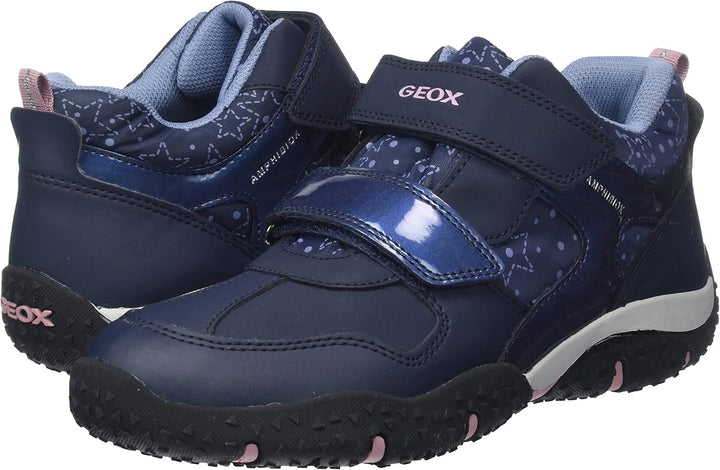 Geox Mädchen J Baltic B Girl ABX Low-Top 27 EU Navy Pink, 27 EU Navy Pink