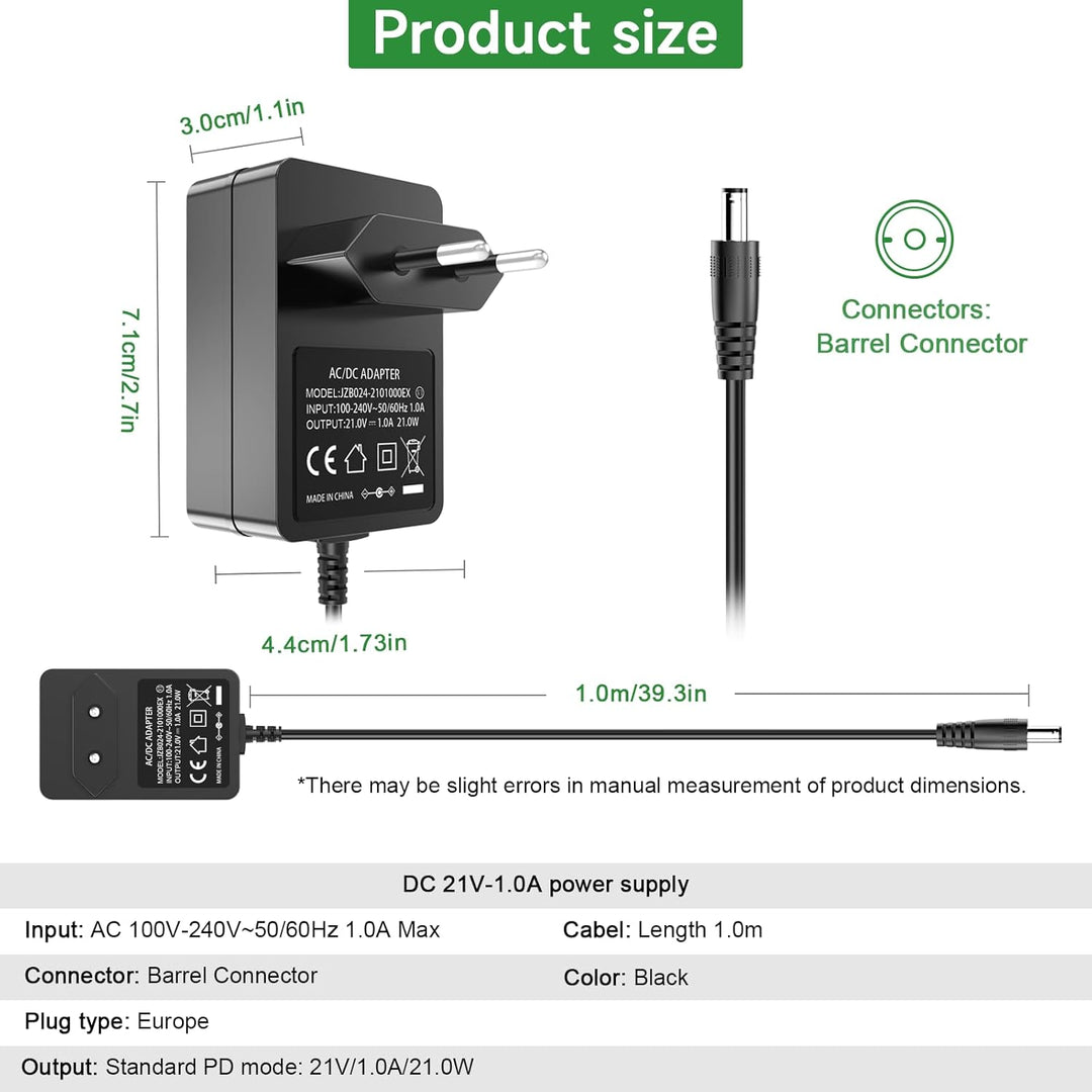 21V 1A Mini-Kettensäge-Akku-Ladegerät für Elektrowerkzeuge, kompatibel mit Seesi/Aker/Saker/Seyvum/O