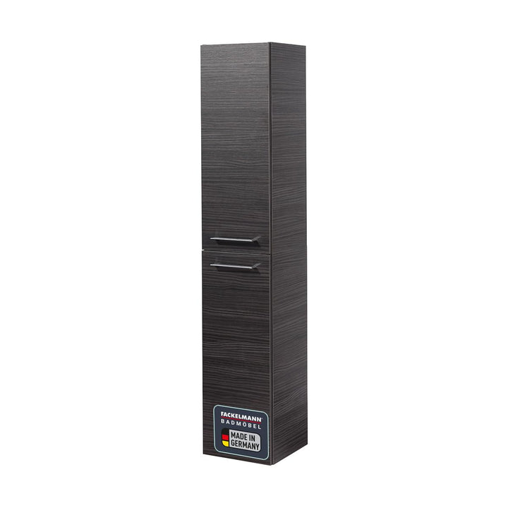 FACKELMANN B.PERFEKT Hochschrank Dark Oak – Modernes Badmöbel in Anthrazit, Masse 30x159x32 cm, aus