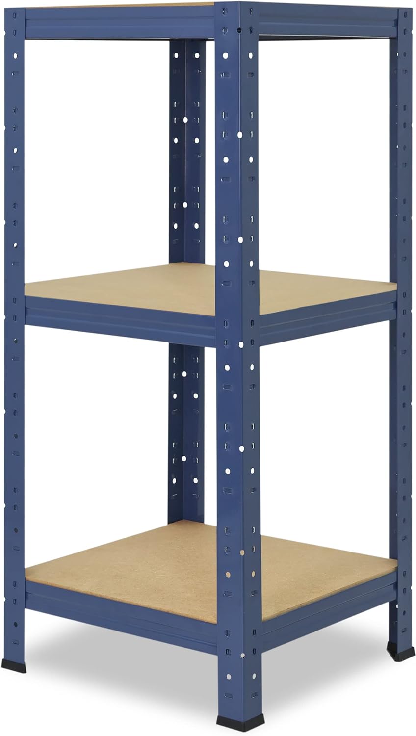 shelfplaza® 100x40x40cm Home Schwerlastregal blau/Metallregal mit 3 Böden/Kellerregal Metall, Garage