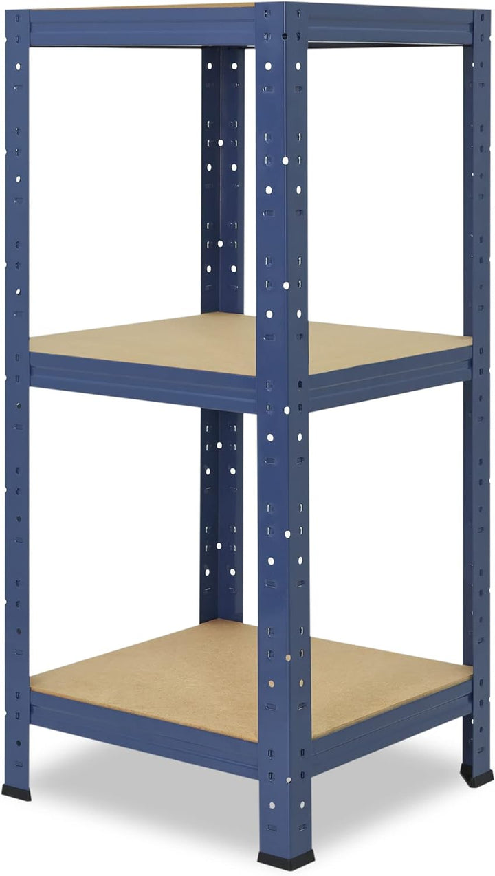shelfplaza® 100x40x40cm Home Schwerlastregal blau/Metallregal mit 3 Böden/Kellerregal Metall, Garage