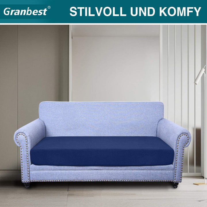 Granbest Premium Wasserdicht Sofa Sitzkissenbezug, High Stretch Jacquard Sitzkissenschutz Sofasitzbe