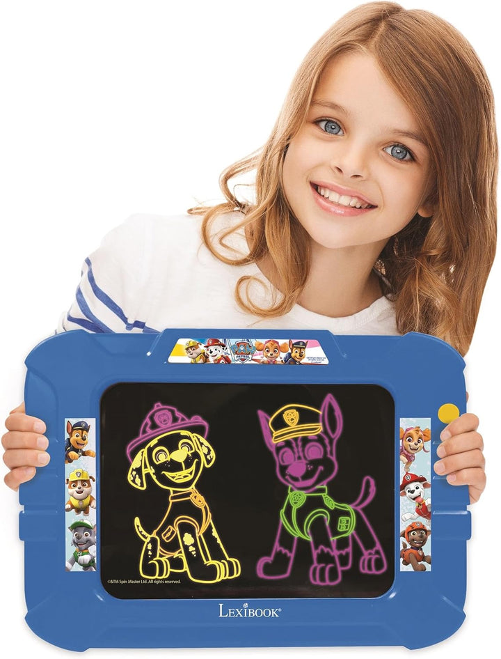 Lexibook Elektronisches Neon-Zeichenbrett Paw Patrol Helfer auf Vier Pfoten, für Kinder, künstlerisc