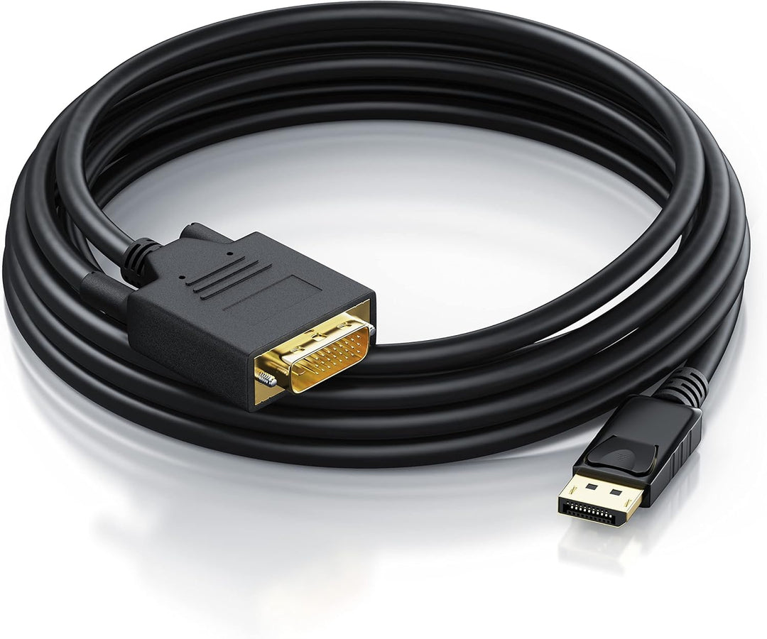 CSL - 1m Meter HQ Premium DisplayPort DP auf DVI Kabel - Zertifiziert HDCP und EDID - Full HD Ausflö