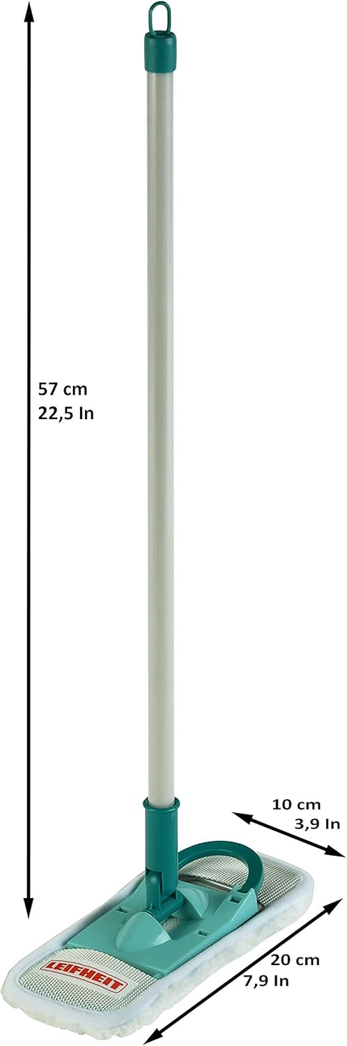 Theo Klein 6554 Leifheit Wischer I Kinder-Flachwischer mit abnehmbarem Wischaufsatz I Masse: 22 cm x