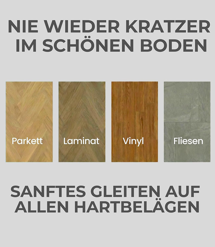 XeloTech 5er Set Hartboden-Rollen für Bürostuhl - 11mm x 22 mm - Sehr leise Bürostuhlrollen - Nie Wi
