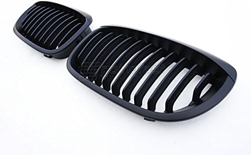 Kühler- Sport- Front- Rippen- Grill Schwarz Matt Eintragungsfrei Set Passend für BMW E46 Coupe Cabri