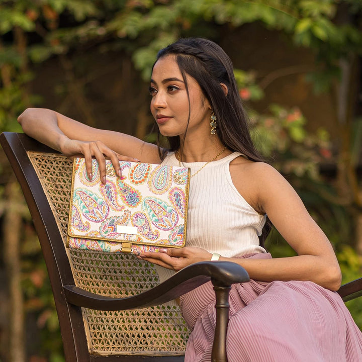 Anuschka Reise Organizer Mappe - Wanderlust Kollektion - Nylonstoff mit Leder Trim und Kunstdruck Bo