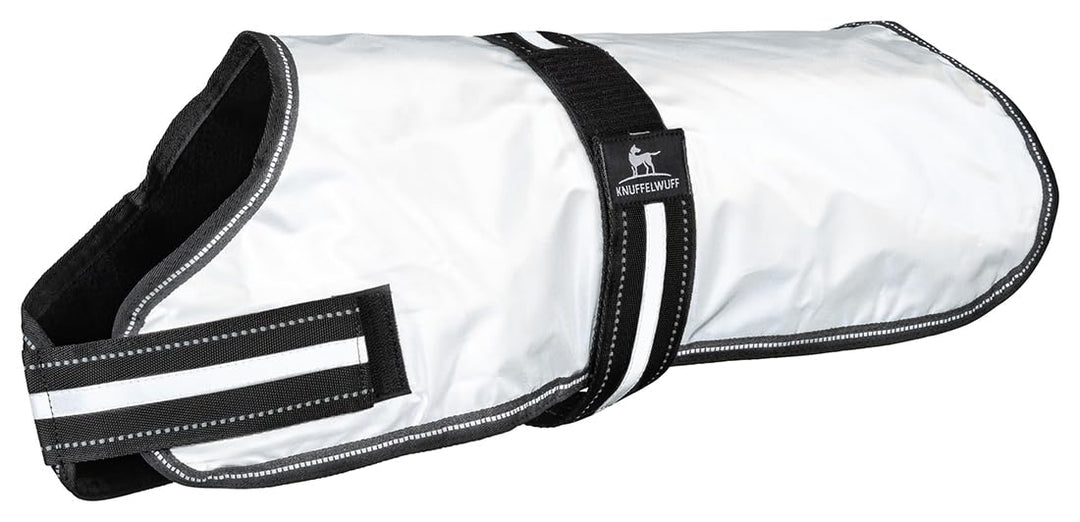 Knuffelwuff Hundemantel komplett reflektierend 85cm - Warmer Mantel mit Klettverschluss für kleine,