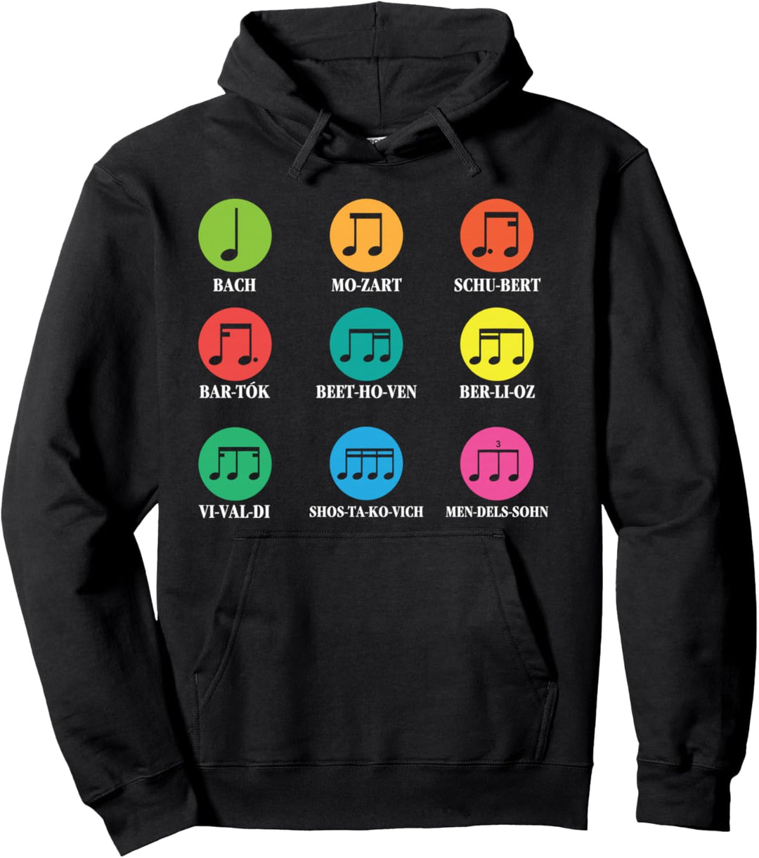 Musiknoten I Klassische Musik I Lustiges Komponisten Pullover Hoodie
