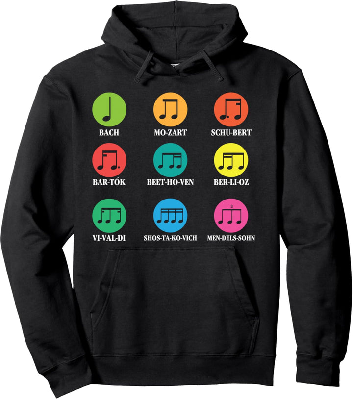 Musiknoten I Klassische Musik I Lustiges Komponisten Pullover Hoodie