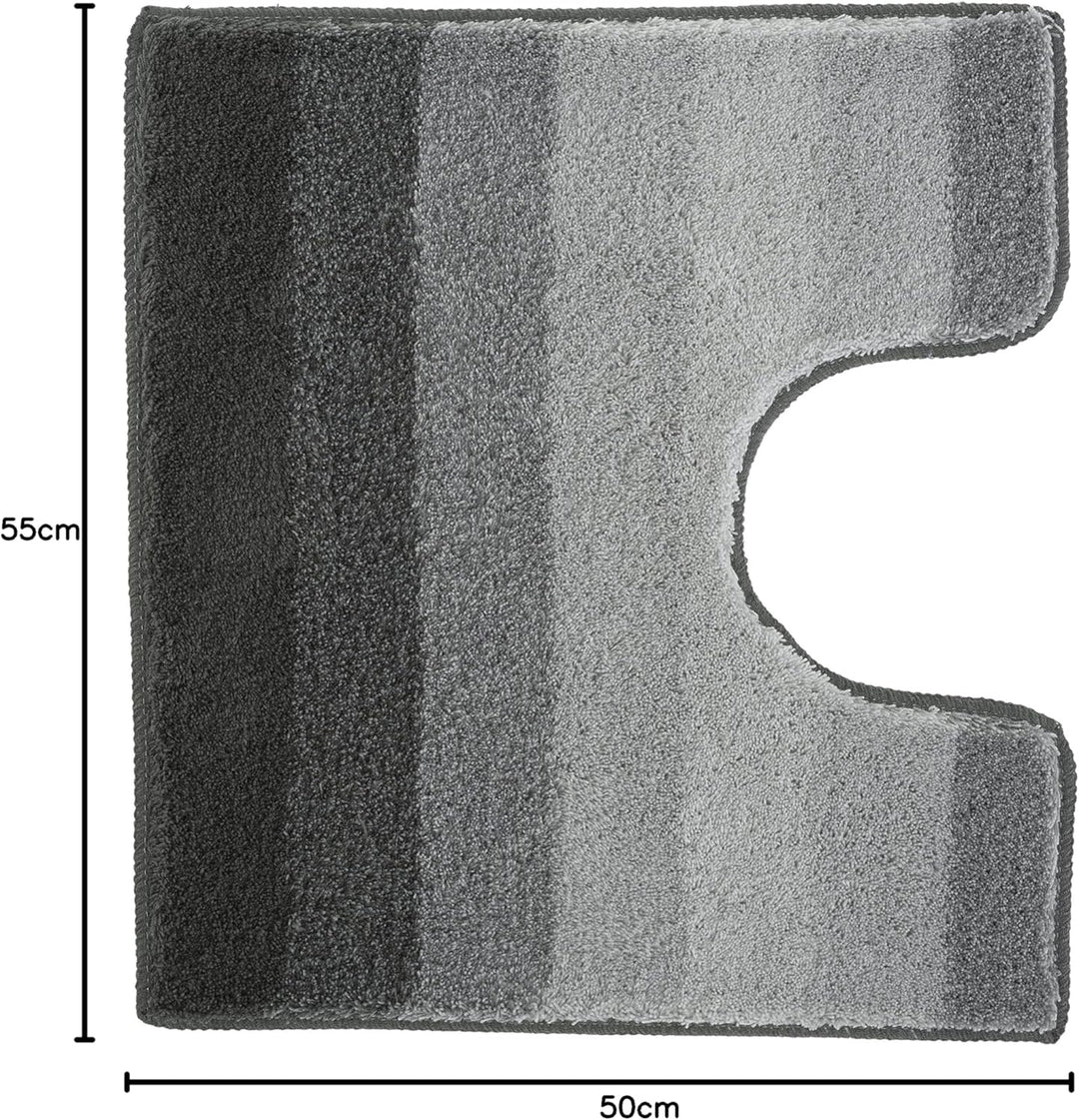 Meusch 2338905130 WC-Vorleger Palace, 55 x 50 cm, schiefer Schiefer 55 x 50 cm Single, Schiefer 55 x