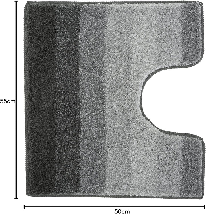 Meusch 2338905130 WC-Vorleger Palace, 55 x 50 cm, schiefer Schiefer 55 x 50 cm Single, Schiefer 55 x