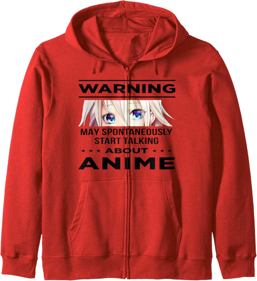 Warnung kann spontan anfangen, über Anime zu sprechen Kapuzenjacke