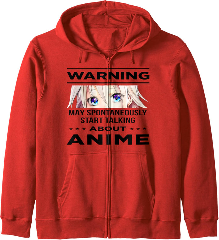 Warnung kann spontan anfangen, über Anime zu sprechen Kapuzenjacke