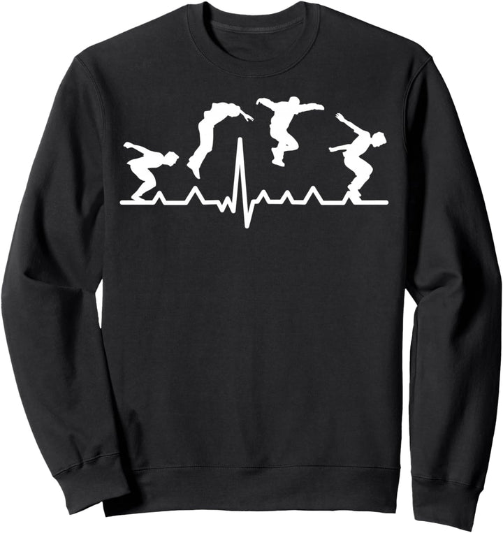 Parkour Herzschlag Parkour-läufer Hindernisparkour Parkour Sweatshirt