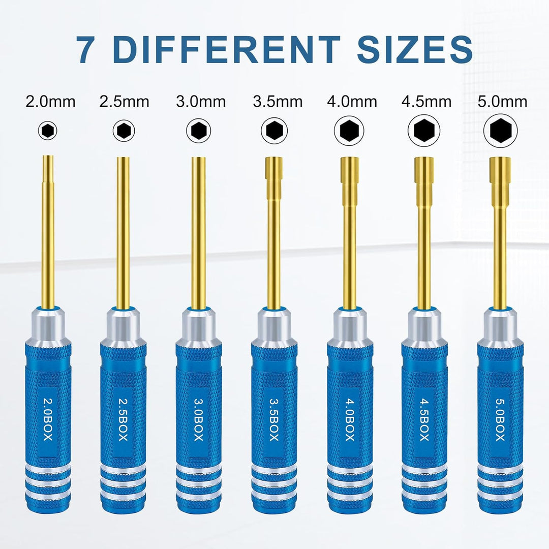 Sechskantmutter Schraubendreher Satz 2.0mm 2.5mm 3.0mm 3.5mm 4.0mm 4.5mm 5.0mm RC Werkzeug Steckschl