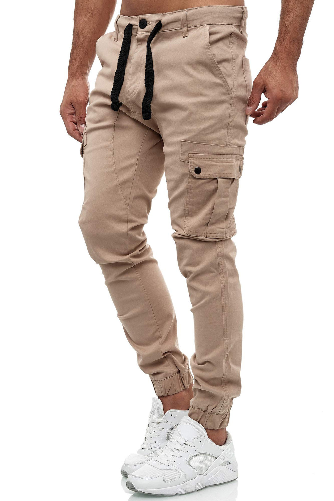 Tazzio Cargohose Herren Cargo Hose Jogger Chino Regular Fit Jeans 18525 36 Beige, 36 Beige
