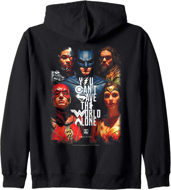 Justice League Movie Save The World Poster Kapuzenjacke
