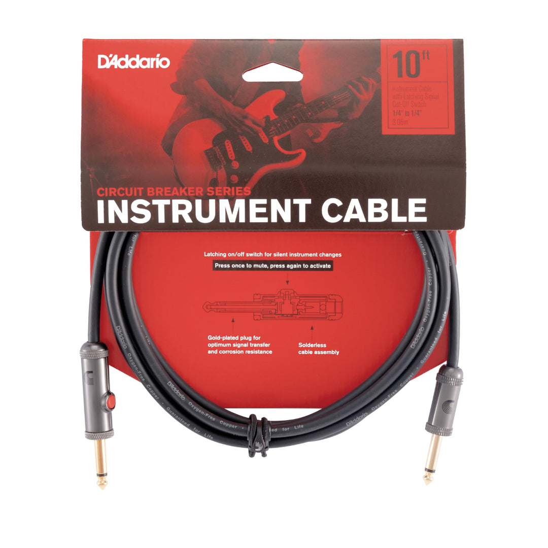 D 'Addario pw-agl-10 10 ft LS Instrument Kabel mit Latching geben, Schalter/Stecker gerade 10 Fuss G