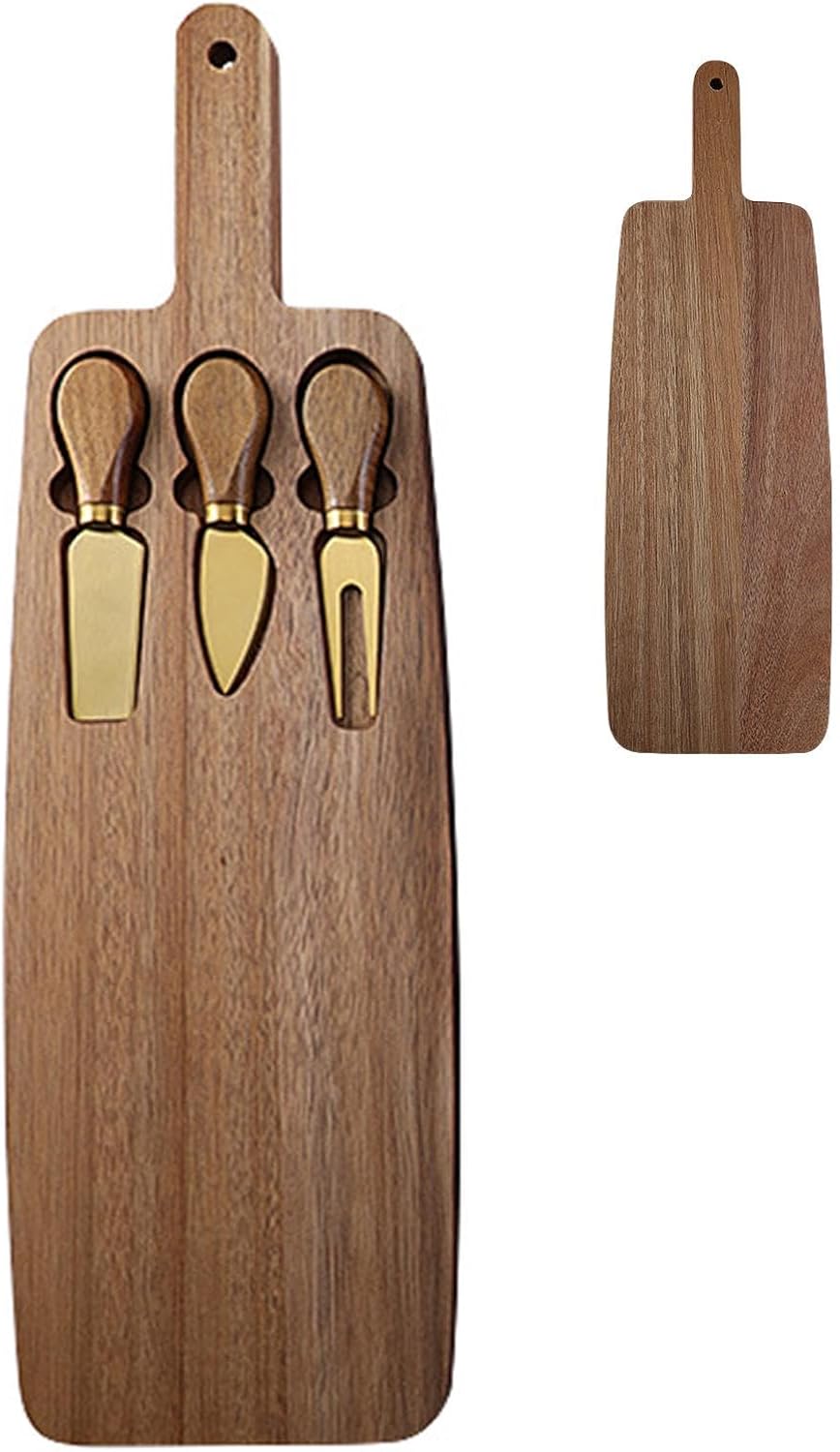 Käsebrett-Set | Mehrzweck Wurstbrett-Set aus Tragbares Käse-Servierbrett Wurstbrett-Set, mit Griff u