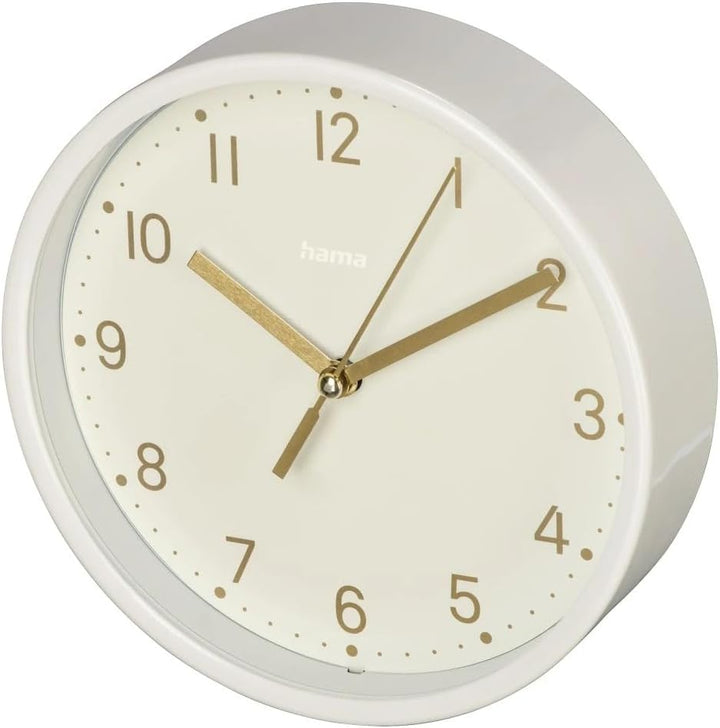Hama Tischuhr (Uhr ohne Tickgeräusche, analog, kleine Standuhr, dezentes, modernes Design, Quarzuhr
