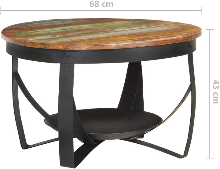 vidaXL Couchtisch Industriestil Beistelltisch Wohnzimmertisch Kaffeetisch Sofatisch Teetisch Tisch Ø