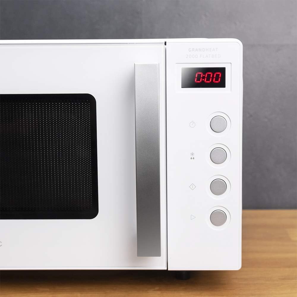 Cecotec Mikrowelle ohne Platte GrandHeat 2000 Flatbed White. Fassungsvermögen 20 Liter, Leistung 700