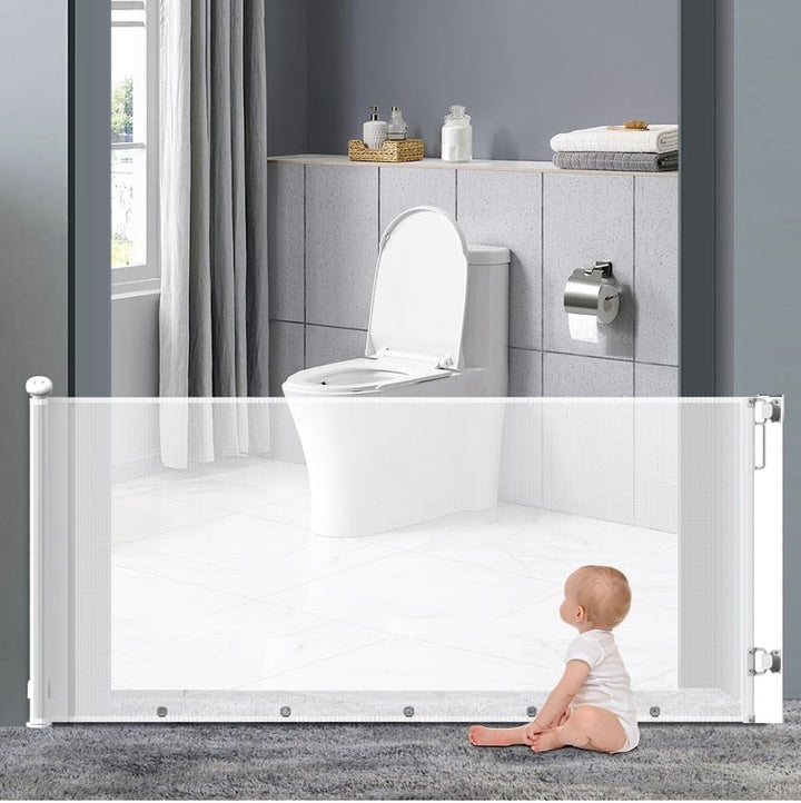 S&D Baby Barriere, 250 cm breit, einziehbares Treppenschutzgitter für Haustiere, Hunde, Katzen, extr