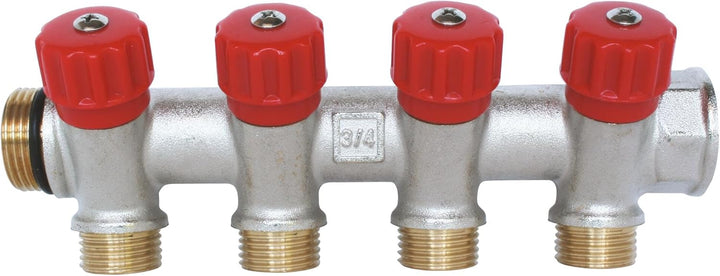 SOMATHERM FOR YOU - hygienische Verteiler, vernickeltem Messing, Male-Female 20/27, selbstdichtenden