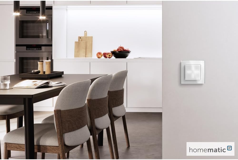 Homematic IP Glasrahmen, 2-Fach, weiss, HmIP-GF2 Glasrahmen 2-fach, Glasrahmen 2-fach