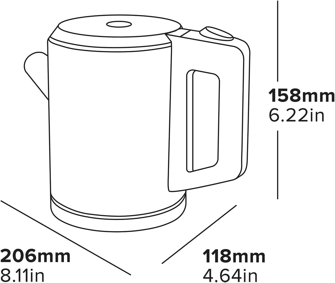 Corby Canterbury 0,6 l Wasserkocher aus gebürstetem Stahl – EU-Stecker