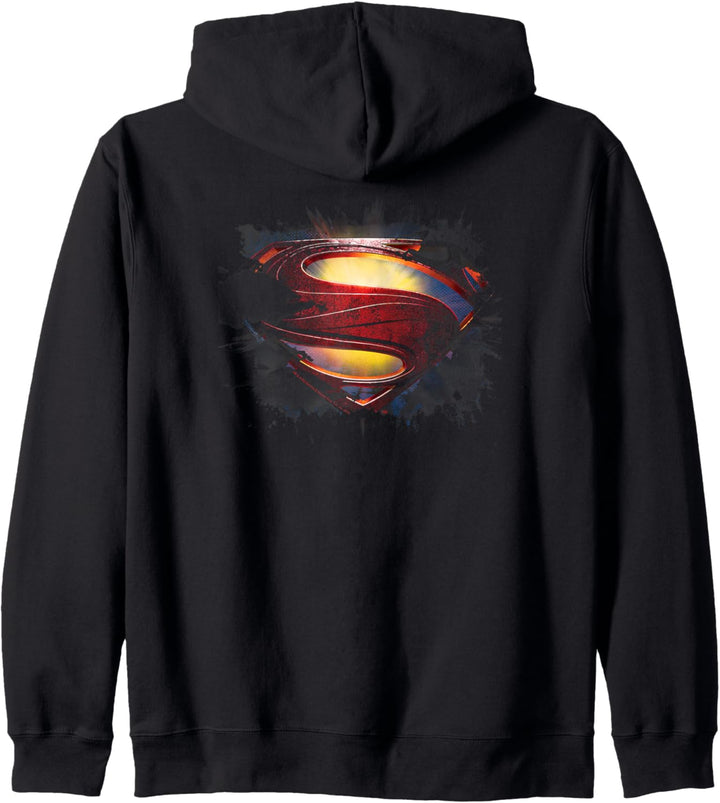 Man of Steel Grungy Shield Kapuzenjacke