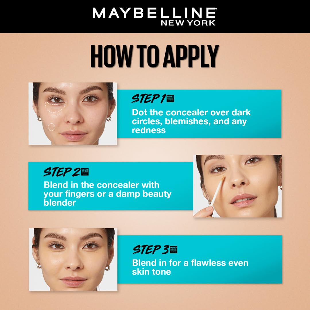 Maybelline New York Abdeckstift, Fit Me! Concealer, Für makellose Haut, Alle Hauttypen, Nr. 20 Sand,