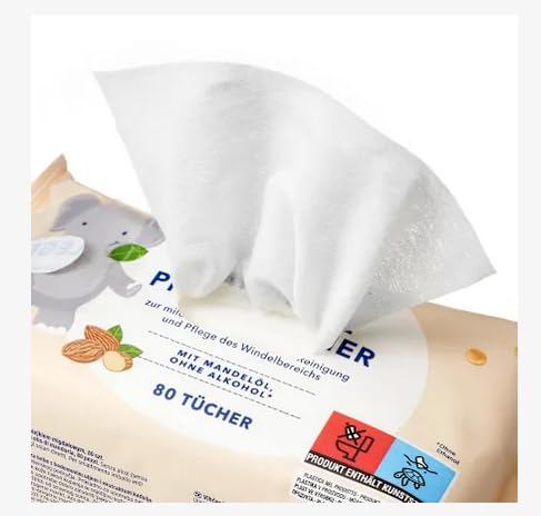 babylove Pflegetücher Mandelöl, (3x80 Stück) Multi Pack