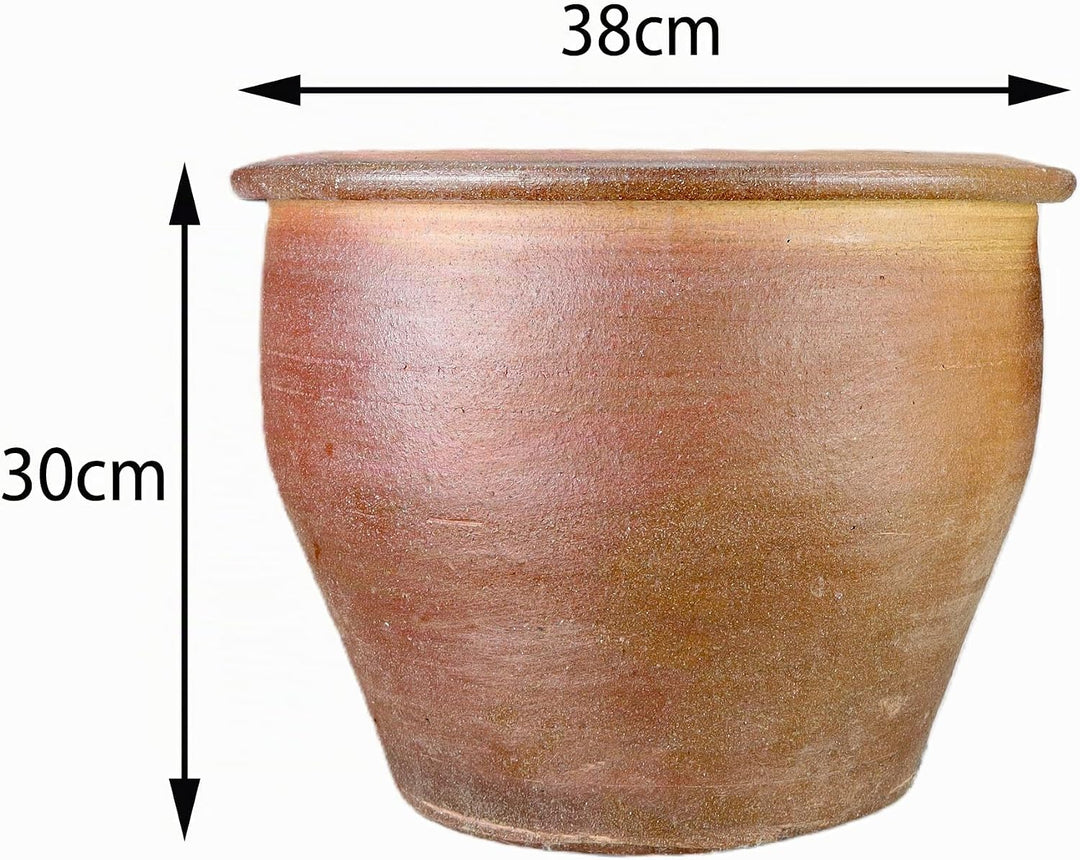 TucanoHamburg Blumentopf, Modell Lotus braun 38x30cm, frostfest
