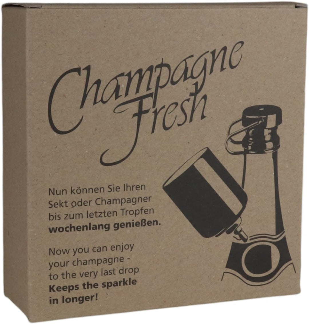 Champagne Fresh Sektverschluss mit Druckpumpe | Hält Sekt & Champagner bis zu 5 Tage prickelnd frisc