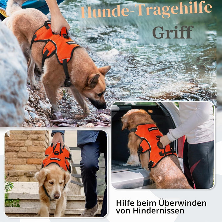 rabbitgoo Ausbruchsichere Hundegeschirr Mittelgrosse Hunde mit Grosse Griff, Anti Zug Sicherheitsges