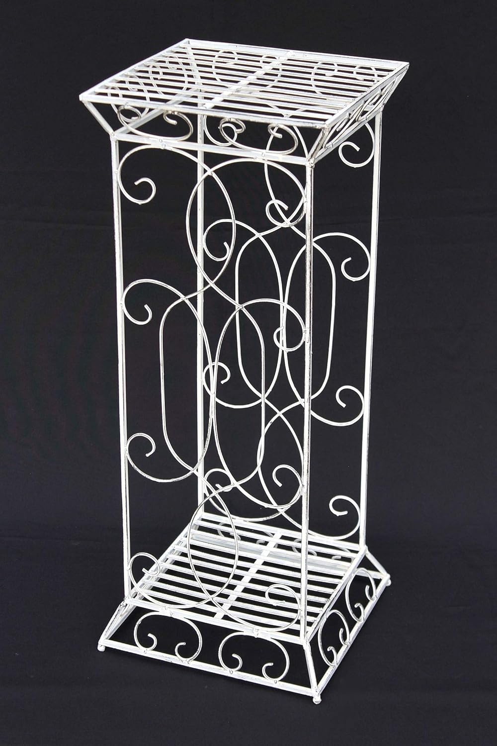 DanDiBo Blumenhocker Metall Weiss Eckig 77 cm Blumenständer 20304 Blumensäule