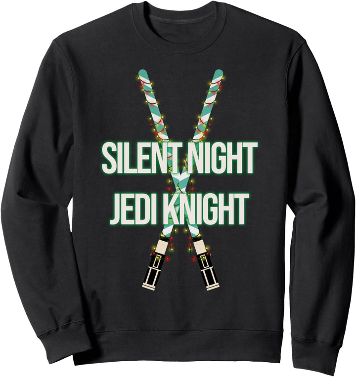 Star Wars Christmas Silent Night Jedi Knight Lightsabers Sweatshirt